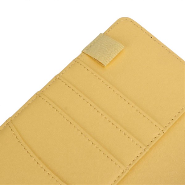 A6 Budget Binder 6 Huller Bærbar Vandtæt Blød Rivfast A6 PU Læder Budget Binder Cover Kontant Budget Håndbog Gul