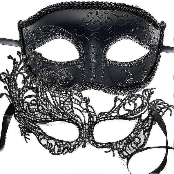 Glänsande Strass Maskeradmask Kombination Kostymmask