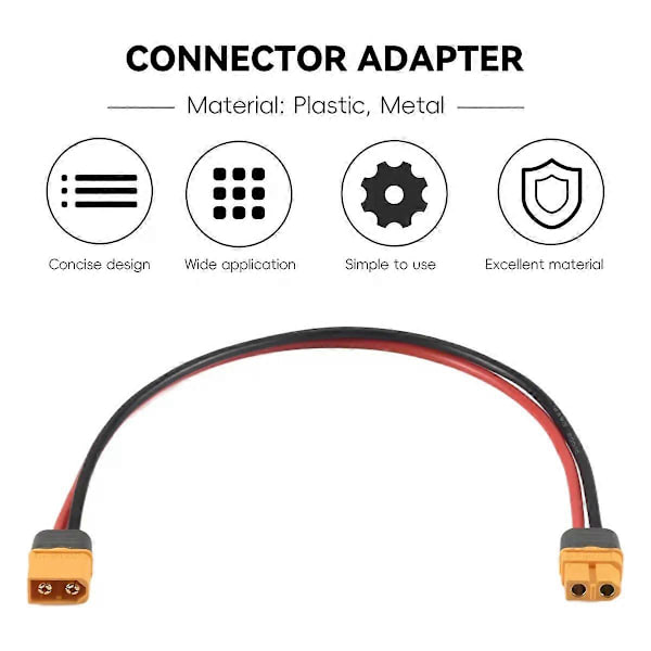28 cm 11\" XT60 XT-60 Han Hun Stikforbindelse Adapter til RC Batteri