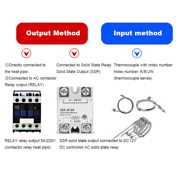Digital Temperaturregulator Termostat för Hushållsbruk för Värme och Kyla Instrument Relä/Utgång M