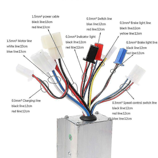 DC 24V 250W Motor Hastighed Børste Controller Til Elektrisk Cykel Scooter