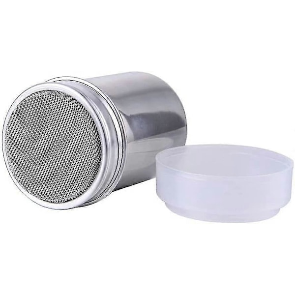 Mel Sukker Salt Spreder, 200 ml Rustfritt Stål Sjokoladespreder Melis Sukker Salt Kakao Pulver Kaffe Spreder Sil for Kjøkkenhåndverk