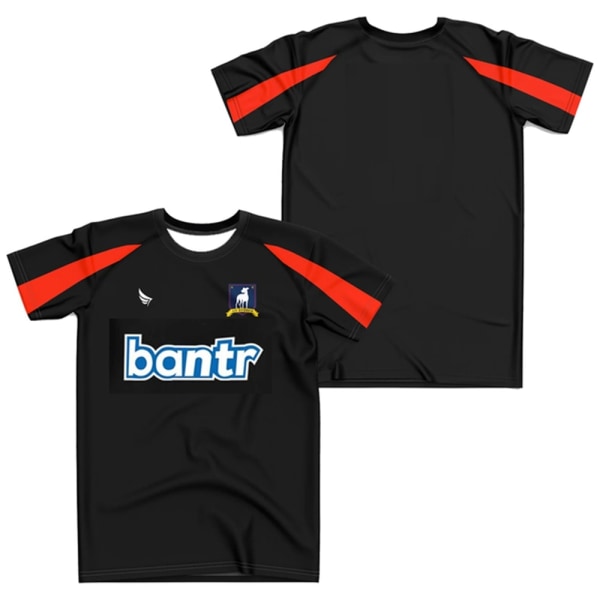 Musta Ted Lasso Kausi 3 T-paita AFC Richmond Football Jersey Cosplay Rojas Mcadoo Uniform 3D-setit miehille ja naisille T-paita 6XL ETHHE2318128 2XL
