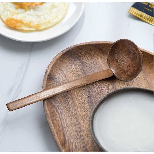 2 ST Japansk Soppsked Långt Handtag Japansk Långt Handtag Drick Soppa Sköldpaddsskal Gryta Sked Ramen Sked Ramen Sked