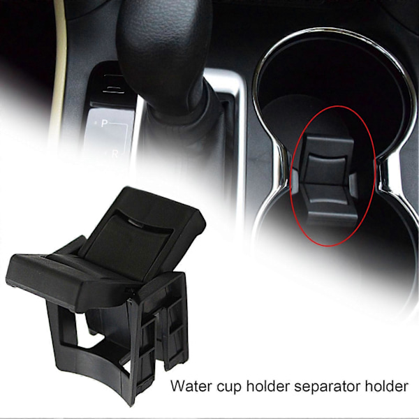 Kopholder Indsats Divider Justerbar Lækagesikker Sort Centerkonsol Kop Divider Udskiftning 556180E170C0 til Toyota-Highlander 14-17