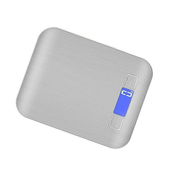Precisionsköksskala Anti-Fingeravtrycksteknik för Bakning Matlagning 18x14x1.55cm Silver 5kg/1g 1-pack