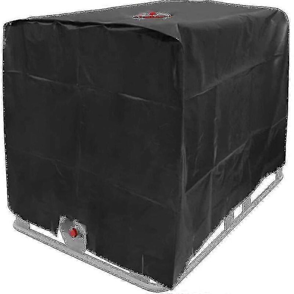 Vesisäiliön kansi, IBC-säiliön kansi 1000 litran säiliöön, vesisäiliön suojakansi, pölytiivis UV-suojattu sateenkestävä, 120x100x116cm (musta)