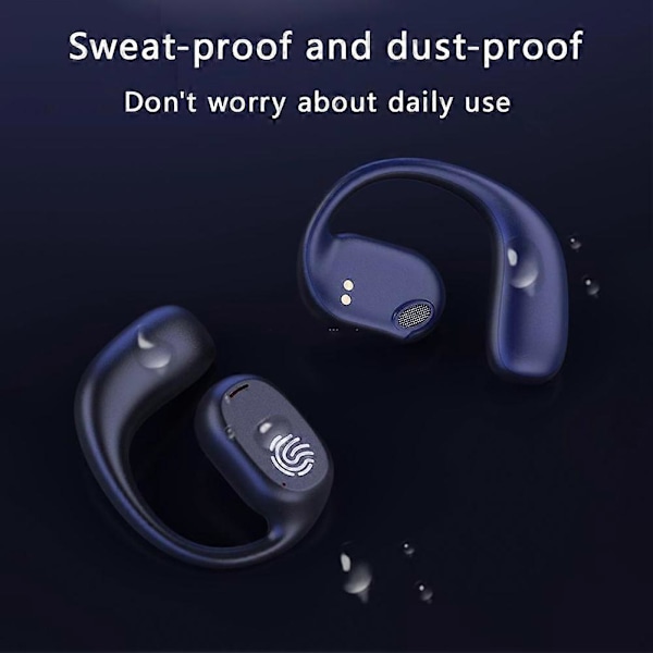 Trådlöst Bluetooth-headset med öronkrok BT 5.3 Hörlurar för sport