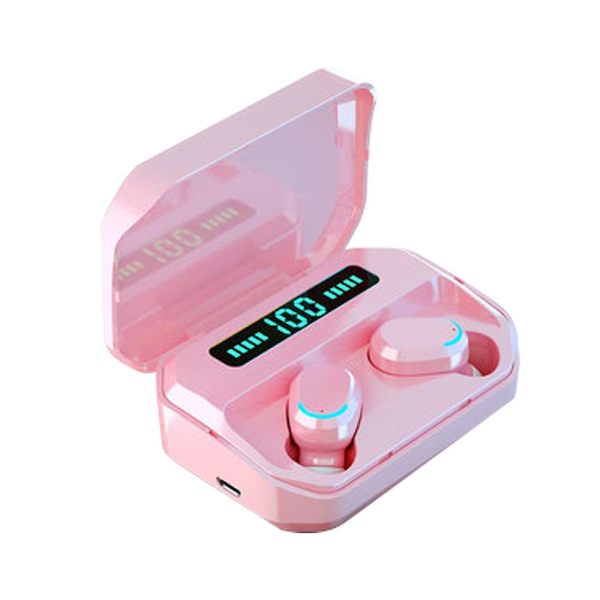 Langattomat kuulokkeet Bluetooth Langattomat kuulokkeet Vedenpitävät Langattomat kuulokkeet Case 3D Stereo In-ear Bluetooth kuulokkeet Mikrofonilla Pink