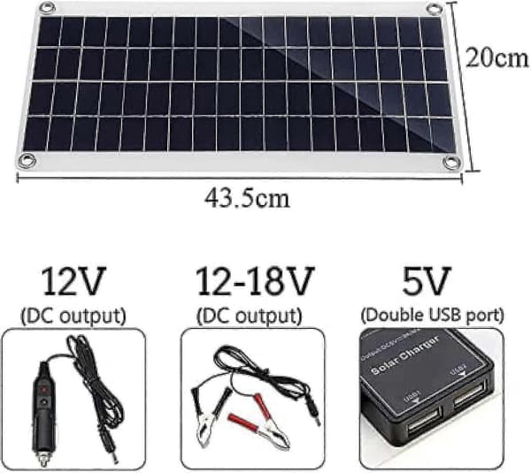 300W 12V Solpanel Kit Batteriladdare 300 Watt 12 Volt Off Grid System Med 10A-60A Styrenhet
