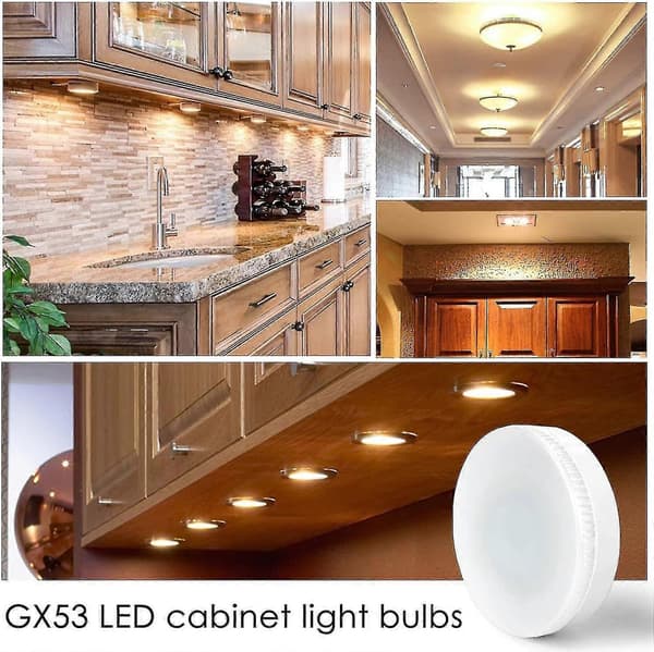 4-pack Gx53 LED-spotlight 9W Varmvit 3000K, 900lm, AC 230V, Ej dimbar