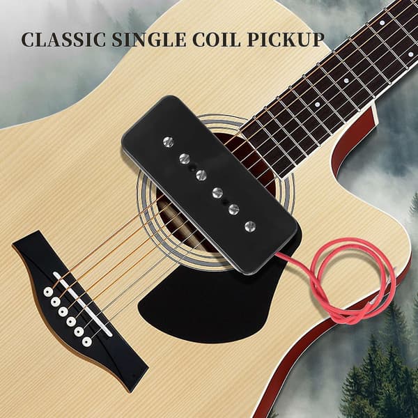 Halsstall Soap Bar P90 Pickup Alnico 5 Elgitarr Pickup Single Coil Gitarrdelar Svart