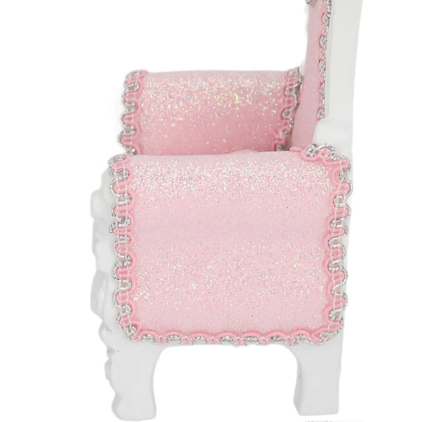 Soffformad Smyckesdisplay Ställ Fingerringar Örhängen Hållare Monter för Butiksfönsterdekoration Rosa Rhinestone Vit Bas
