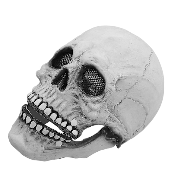 Skalle Mask Halloween Skalle Stil Andningsbar Slitstark Latex Rörlig Käke Skelett Mask För Party Kostym Bal