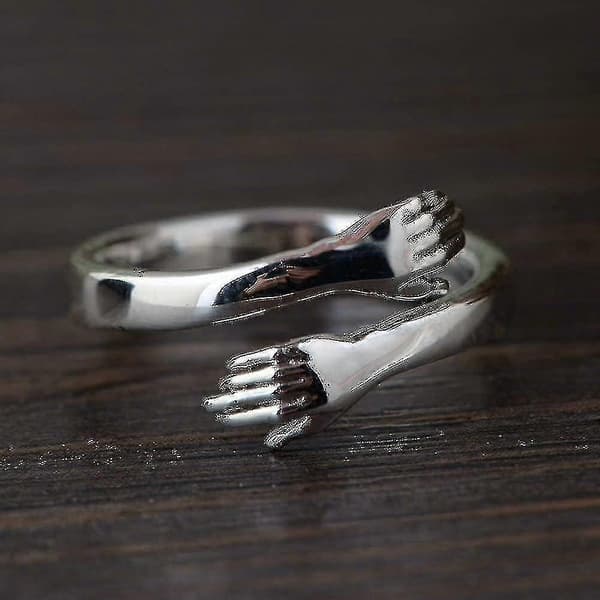 Par Knus Ring, 925 Sølv Knus Ring Til Par Kvinder Smykker 2 stk