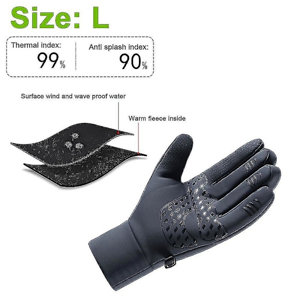 Vattentäta Ski Snow Handskar Herr Dam Vinterisolerade för Snowboard S-xl L