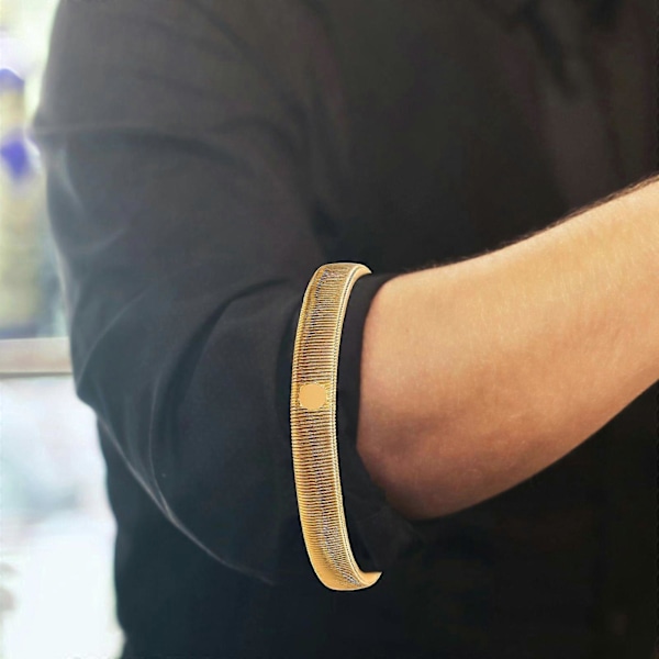 2 stk. Elastisk Bartender Mansjettholder Sklisikre Skjorteermholdere Armbånd