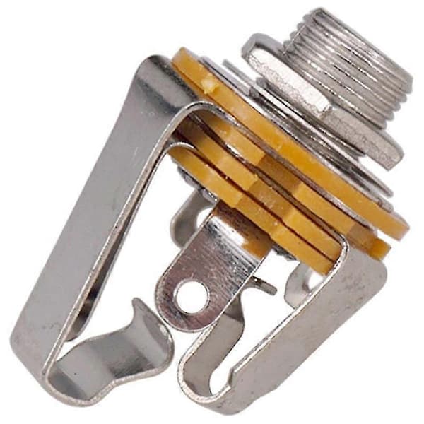 2 stk. 1/4 tommer 6,35 mm Stereo Input Jack Stikkontakt til Elektrisk Guitar Bas, Guitar Pickup Output J