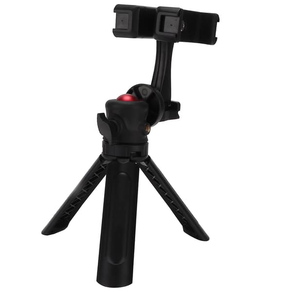 Manbily Dobbelt Position Beslag Holder til Mobiltelefoner Stand Support Tripod til Video