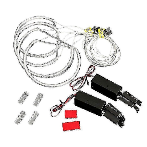 4x Ccfl Ängel Ögon Halo Led Ring Ljus Vit Icke-Projektor kompatibel med E46 3-serien