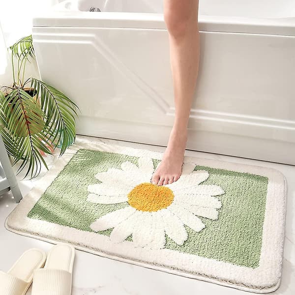 Daisy Baderomsmatter Sklisikker Baderomsdørmatte Absorberende Daisy Matter