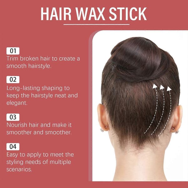 Hårvoksstift, 75g Private Label Voksstift til Frisørsalon Styling Edge Control Stærk Hold Hårvoksstift til Mænd og Kvinder 2pcs