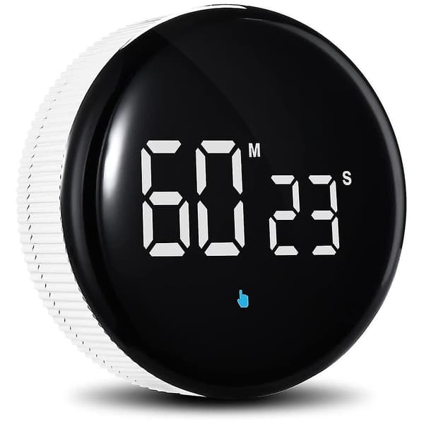 Uppladdningsbar kökstimer, magnetisk produktivitetstimer med LED-display, digital visuell timer för klassrum (
