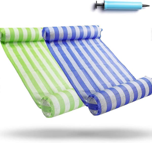 2-pack Premium Pool Float Hammock, Multifunktionell Uppblåsbar Hängmatta