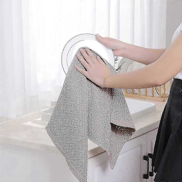 6-pack Premium 100% Bomull Frotté Diskhanddukar, Superabsorberande Disktrasor med Hängögla Brown 34*73cm