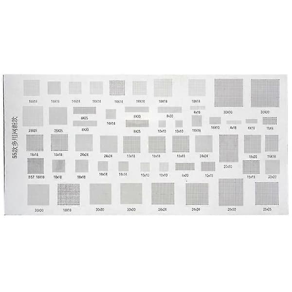 4st Universal Bga Stencil kompatibel Mtk Cpu Ram Pm Power Ic Reball Pin Direkt Värmemall