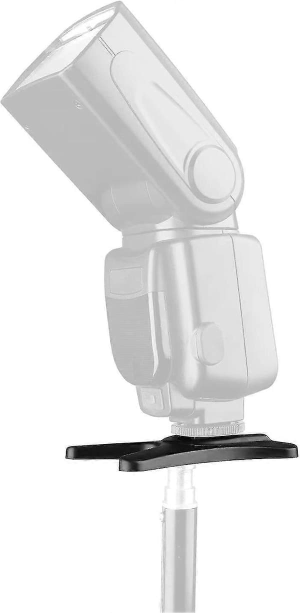 Kamera Blitz Stativ Blitz Speedlight Hotsko Montering Stativ Med Metal Tripod Gevind (4 stk, Sort)
