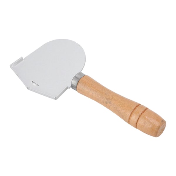 Denture-spade i rustfritt stål, halvsirkelformet, for varm voks, med trehåndtak