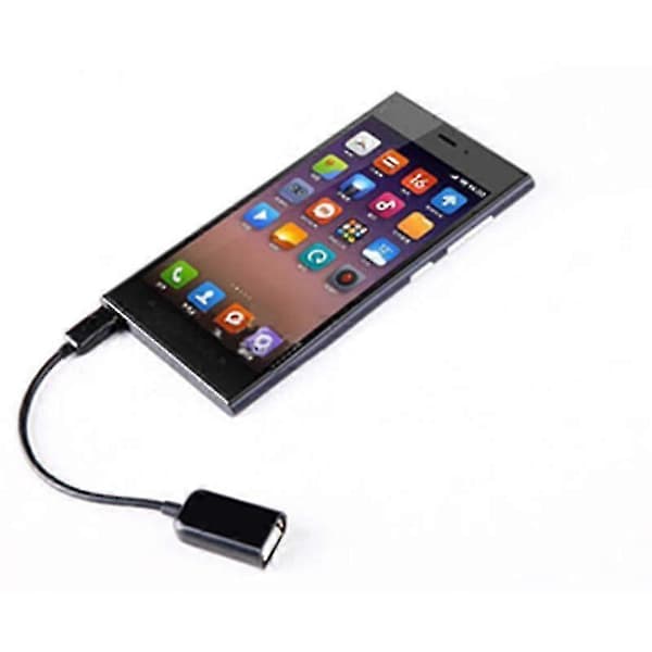 Usb-Micro-Usb-kaapeli sisäänrakennetulla Otg-adapterilla - musta