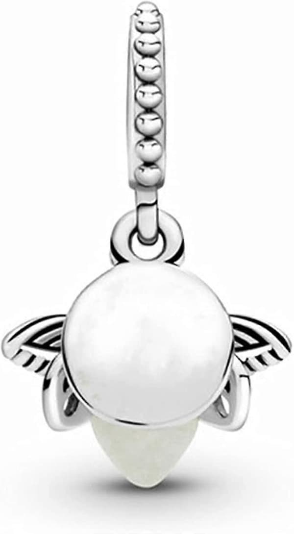 Luminous Firefly -riipus 925 Sterling hopea helmi