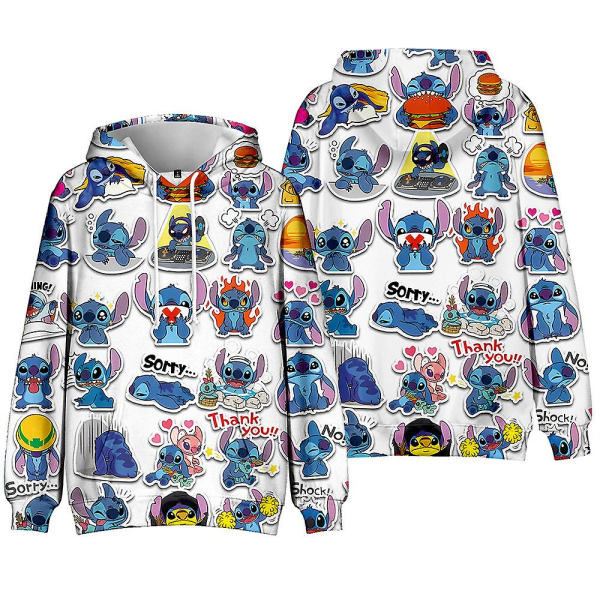 Lapset Pojat Tytöt Lilo & Stitch -huppari pitkähihainen huppari Topit Lahjat style 3 140