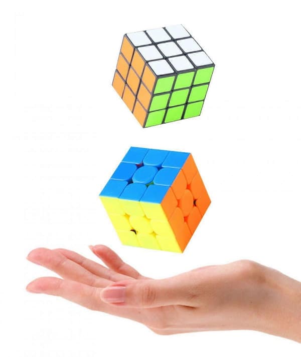 Speed Cube Sett, 2x2 3x3 4x4 5x5 Stickerless Speed Cube Bundle - Lys Magic Cube Pakke, Glatt Cube Puslespill med Gaveinnpakning Leker