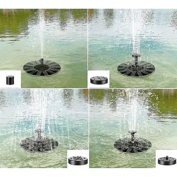 Trädgårdsfontän Damm Pump Flytande Fontän Solcellspump 13cm