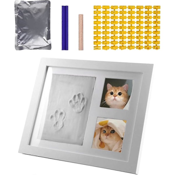 Tassavtryck Ram Kit för Hund eller Katt, Minnessak med Lera, Minnesram med Tassavtryck, Presenter