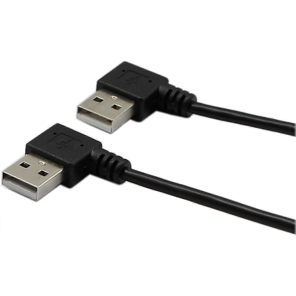 9-tums Micro USB Combo Vänster & Höger Vinkel Micro USB 5Pin Hane till USB 2.0-kabel Typ A Hane Vänster Vinkel Data Synkroniserings- och Laddningskabel för Samsung, HTC, Mot