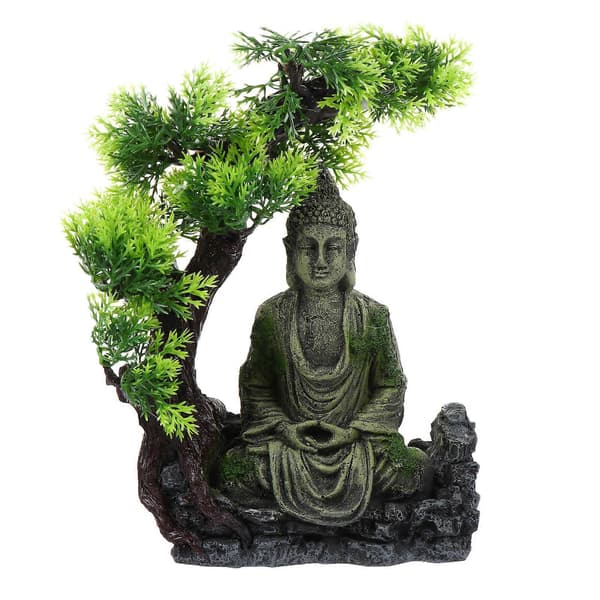 Fisketank Zen Statue, Resin Dekorasjon for Akvarium og Undervannslandskapsdesign