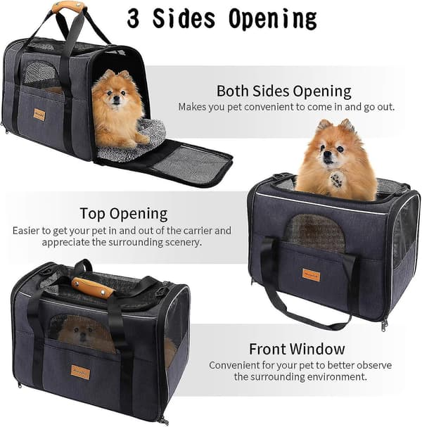 Hundebag, pustende og sammenleggbar transportkakebur