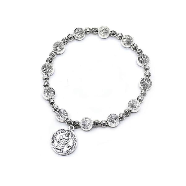 Katolsk Sankt Benedict Justerbart Armband Mode Religiösa Pärlarmband