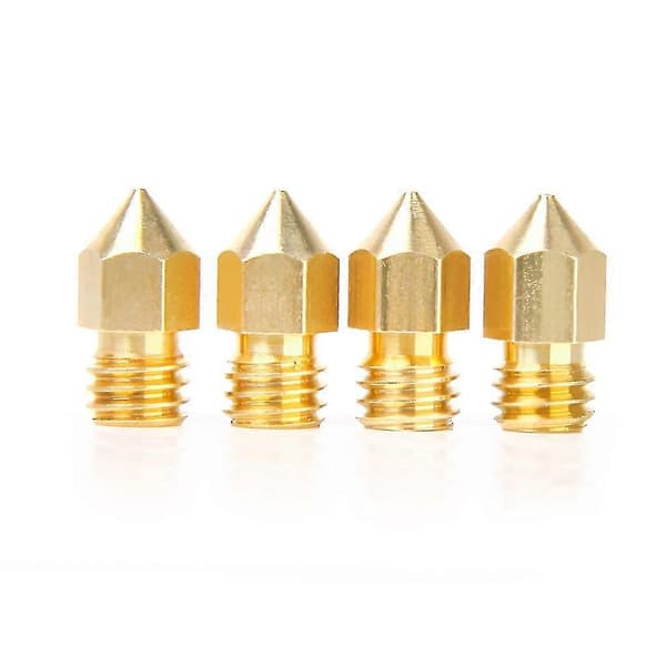 4x 0.2+0.3+0.4+0.5mm Ekstruder Dyse Printhoved til MK8 Reprap 3D Printer