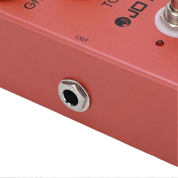 Distortionpedal Mörk Röd Metall Klassisk Brittisk Rock Monoblock Gitarreffektpedaler True Bypass