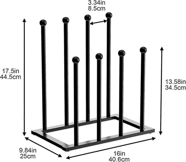 Fritstående Skostativer Sort Metal Støvlestativ