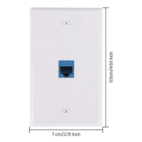 4x Cat6 Ethernet-seinälevypistoke 1 portti RJ45 Verkko Naaras-Naaras Seinäkytkentäliitäntälevy Whi