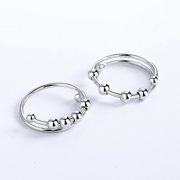 Dame Roterbar Fidget Perler Ringe Enkelt Spole Spinner Perler Ring Anti Stress Angst Åbning Fred Ring Smykker