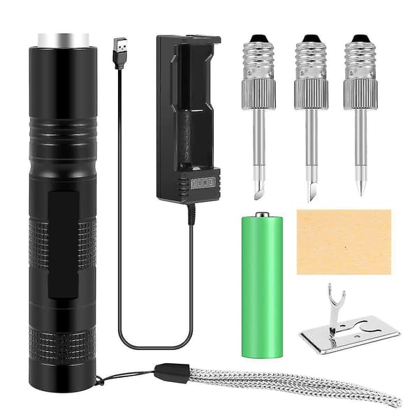 Ny E10 Gränssnitt Batteri Lödkolv Elektrisk Usb Trådlös Lödkolv Drivs Med Led-Ljus