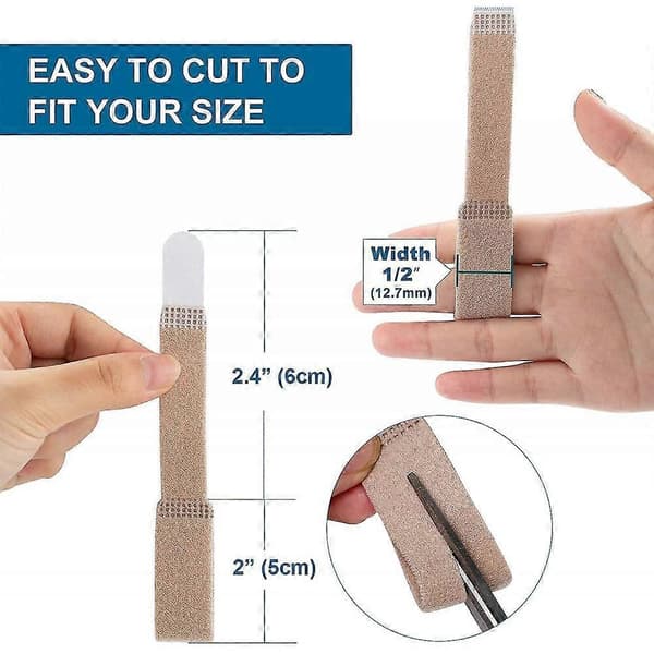 12 stk. finger tape til fastklemte, hævede, dislokerede fingerled, fingerskinner VBV