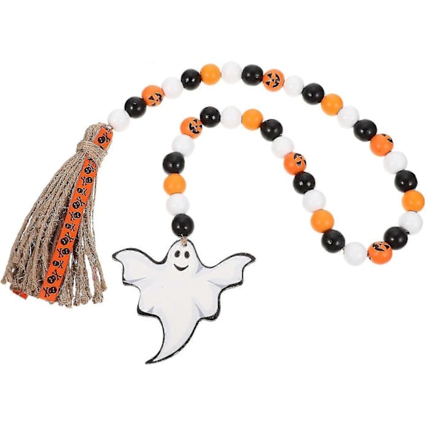 Halloween Puuhelmi Halloween Puuhelminauha Halloween Porrastettu Tarjotin Garland Maalaistalon Helminauha Garland Haamulla (2kpl) yu